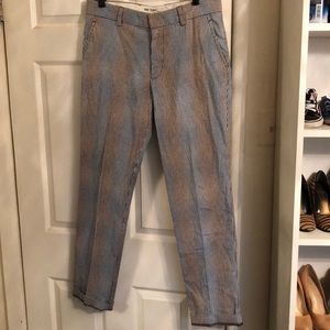 Mr Turk- awesome pants. Brown and blue gingham
